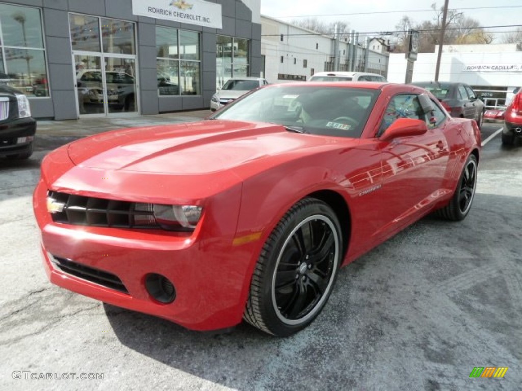 2012 Camaro LS Coupe - Victory Red / Gray photo #8