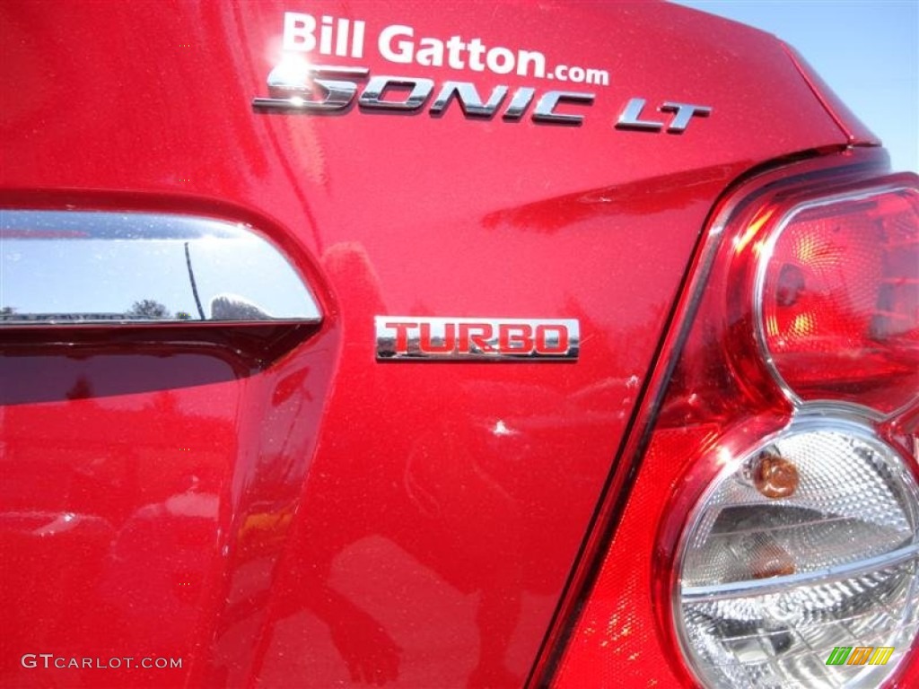 2012 Sonic LT Sedan - Crystal Red Tintcoat / Jet Black/Dark Titanium photo #4