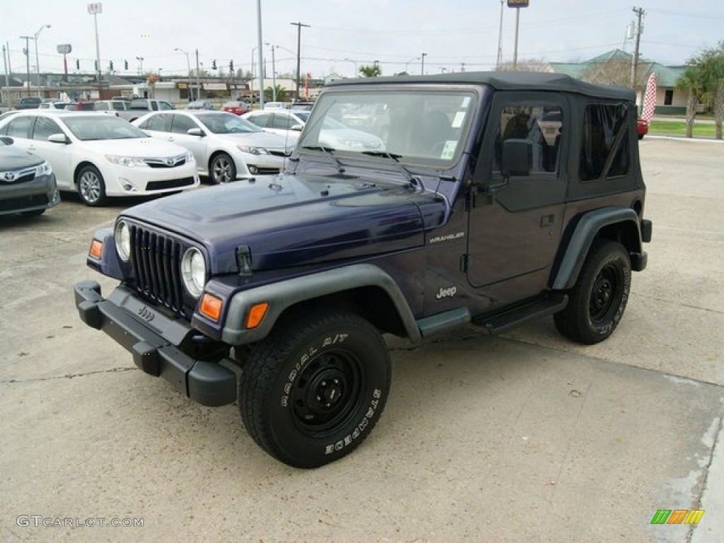 1998 Wrangler SE 4x4 - Deep Amethyst Pearl / Khaki photo #2