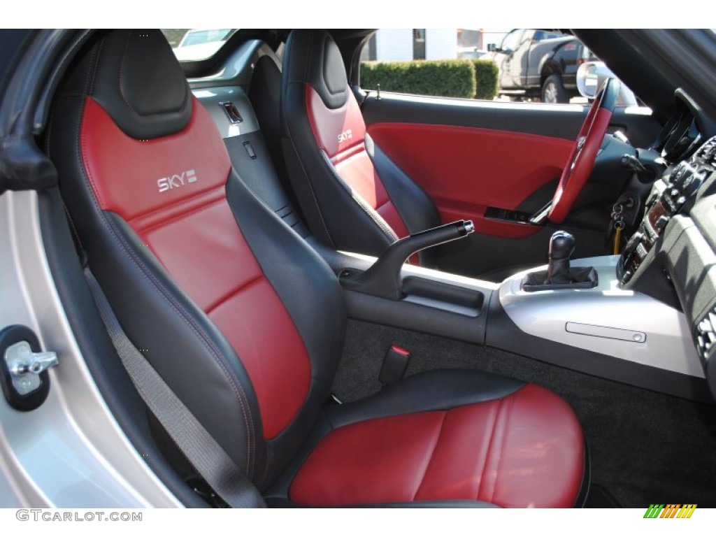 Red Interior 2007 Saturn Sky Red Line Roadster Photo #61919308