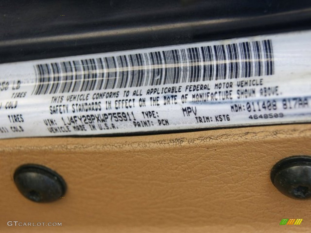 1998 Wrangler Color Code PCN for Deep Amethyst Pearl Photo #61919350