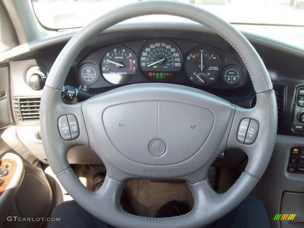 2002 Buick Regal GS Medium Gray Steering Wheel Photo #61919782