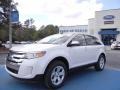 2012 White Platinum Metallic Tri-Coat Ford Edge SEL  photo #1