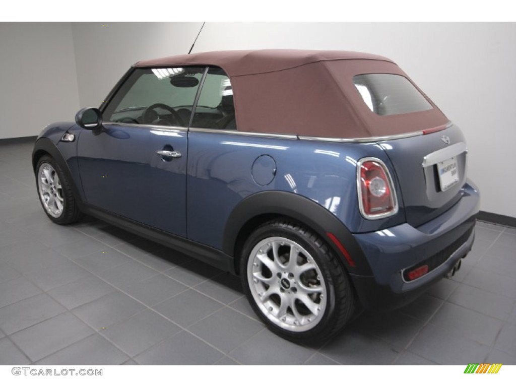 2009 Cooper S Convertible - Horizon Blue / Lounge Hot Chocolate Leather photo #5