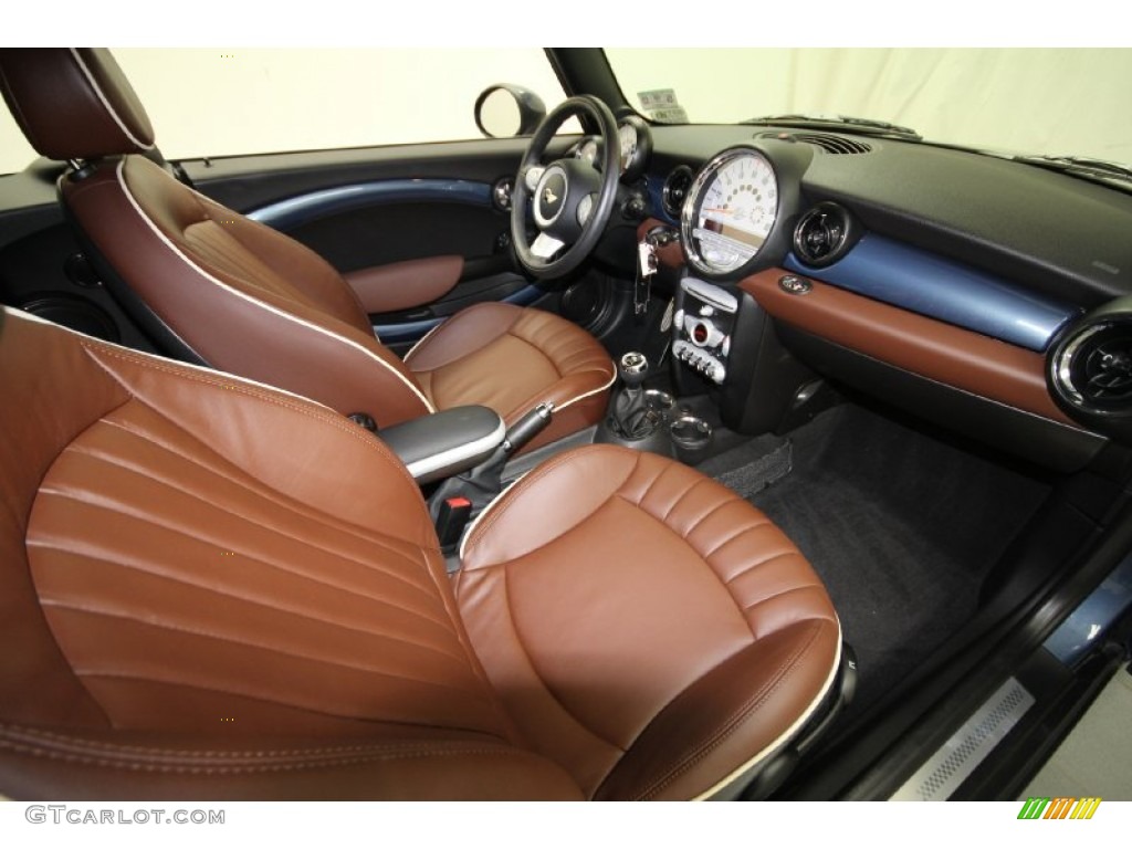 2009 Cooper S Convertible - Horizon Blue / Lounge Hot Chocolate Leather photo #34