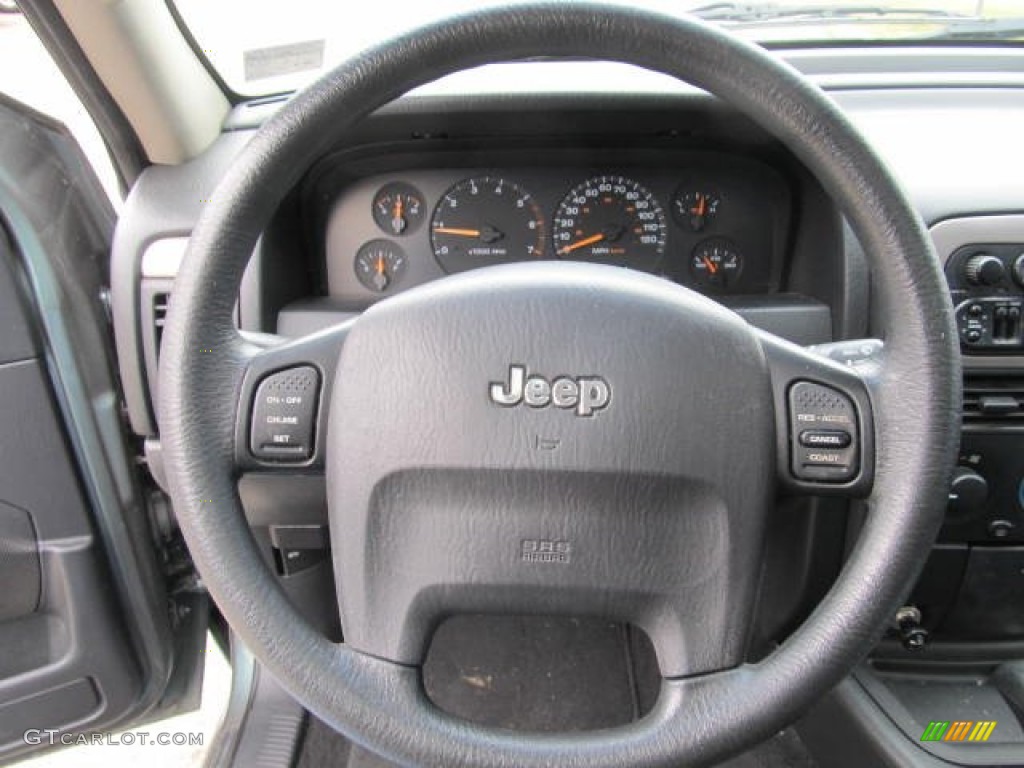 2002 Jeep Grand Cherokee Laredo 4x4 Dark Slate Gray Steering Wheel Photo #61922590