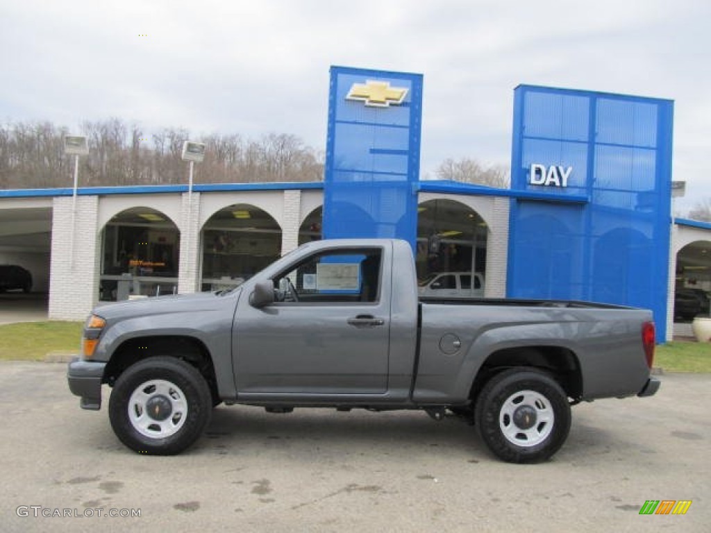 Dark Gray Metallic 2012 Chevrolet Colorado Work Truck Regular Cab 4x4 Exterior Photo #61923166