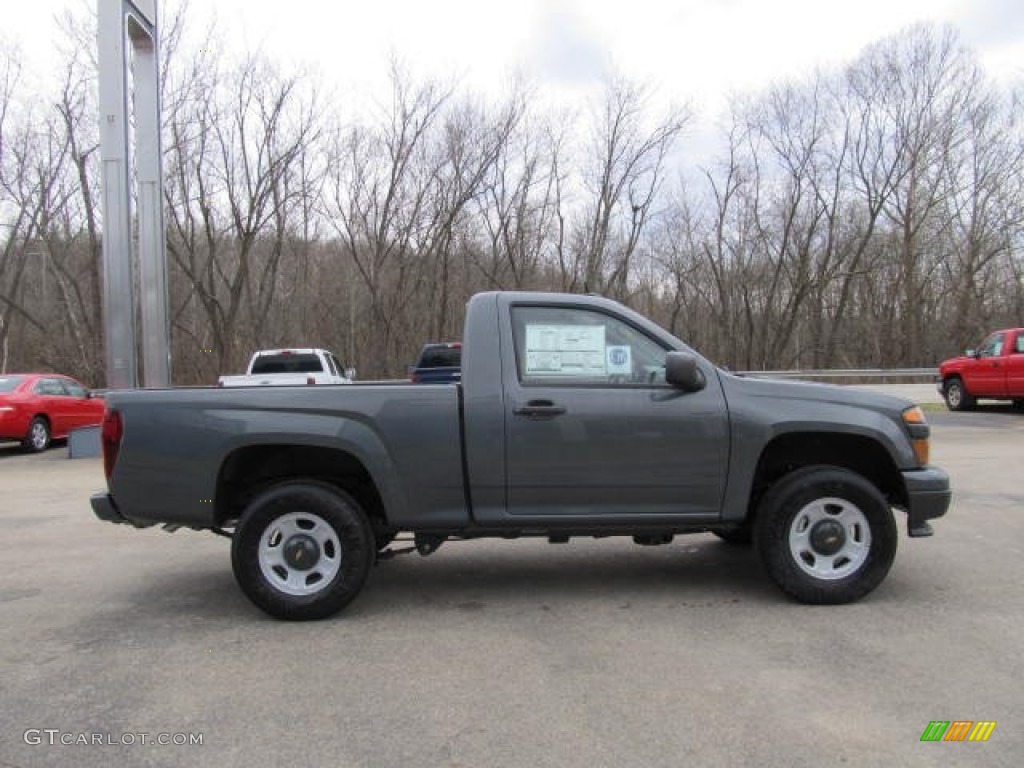 Dark Gray Metallic 2012 Chevrolet Colorado Work Truck Regular Cab 4x4 Exterior Photo #61923184