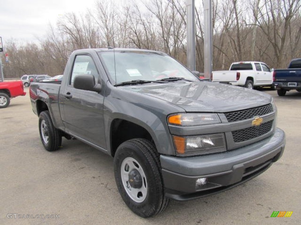 Dark Gray Metallic 2012 Chevrolet Colorado Work Truck Regular Cab 4x4 Exterior Photo #61923193