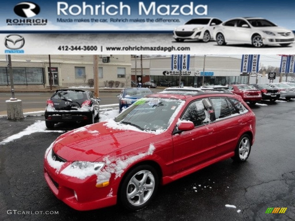 Classic Red Mazda Protege