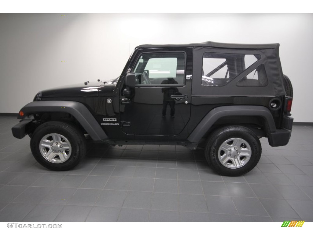 2011 Wrangler Sport 4x4 - Black / Black photo #2