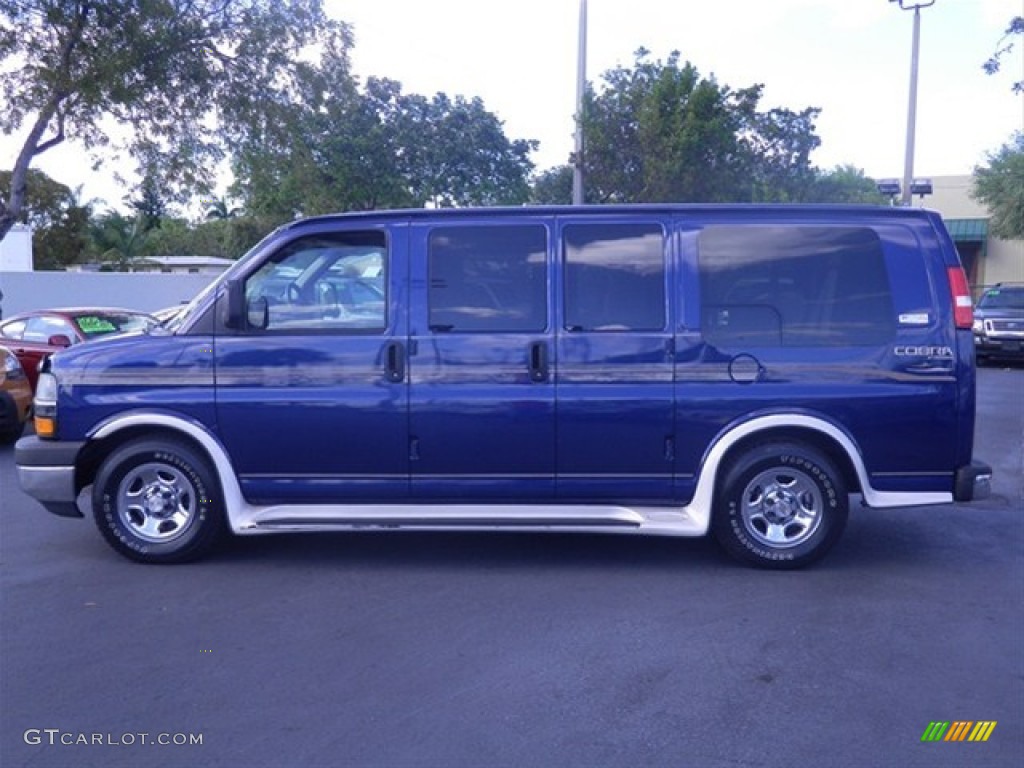 2003 Express 1500 LS Passenger Conversion Van - Indigo Blue Metallic / Medium Dark Pewter photo #6