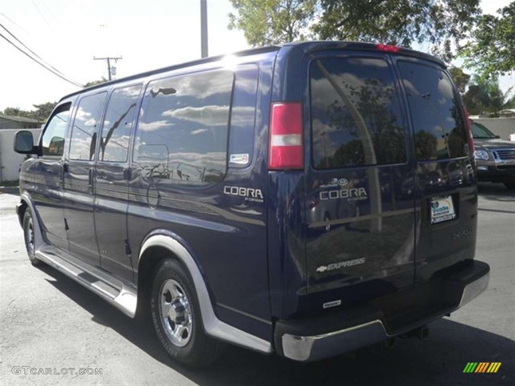 2003 Express 1500 LS Passenger Conversion Van - Indigo Blue Metallic / Medium Dark Pewter photo #9