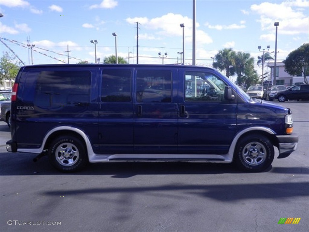 2003 Express 1500 LS Passenger Conversion Van - Indigo Blue Metallic / Medium Dark Pewter photo #14