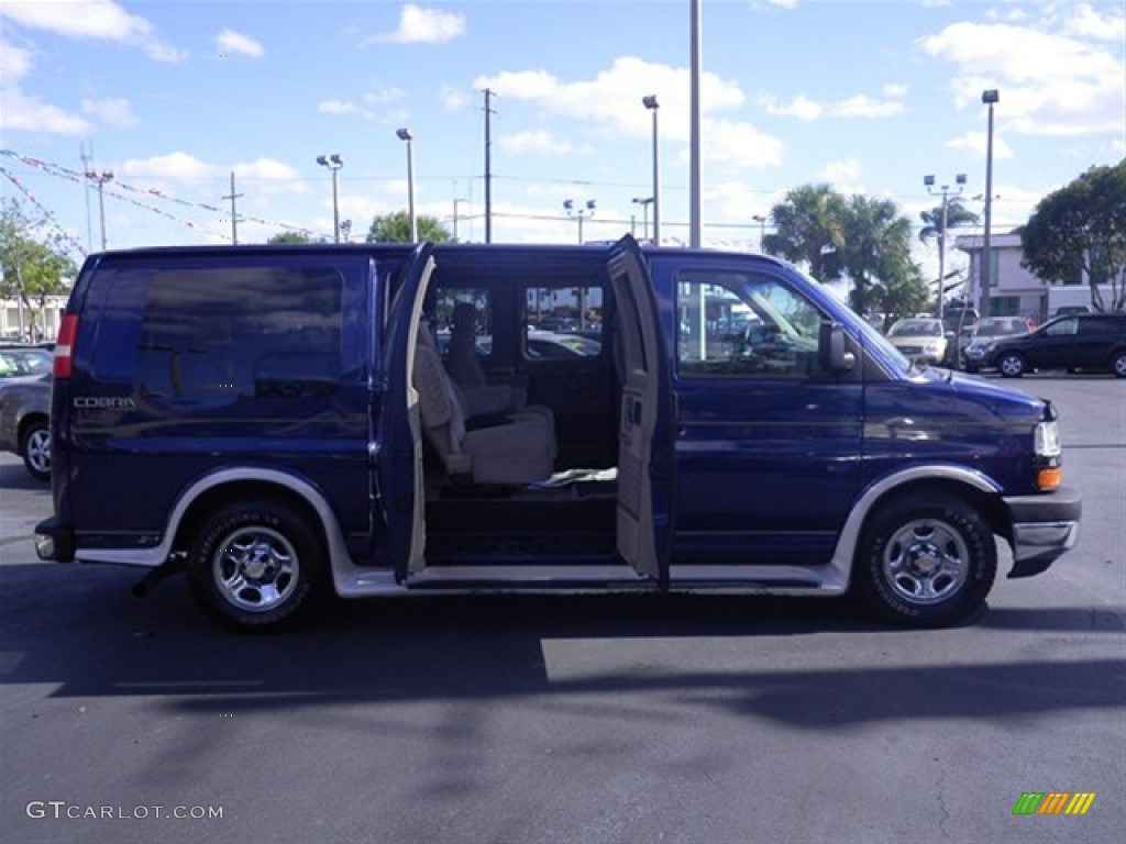 2003 Express 1500 LS Passenger Conversion Van - Indigo Blue Metallic / Medium Dark Pewter photo #15