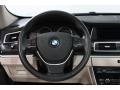 Ivory White/Black Nappa Leather Steering Wheel Photo for 2010 BMW 5 Series #61927789