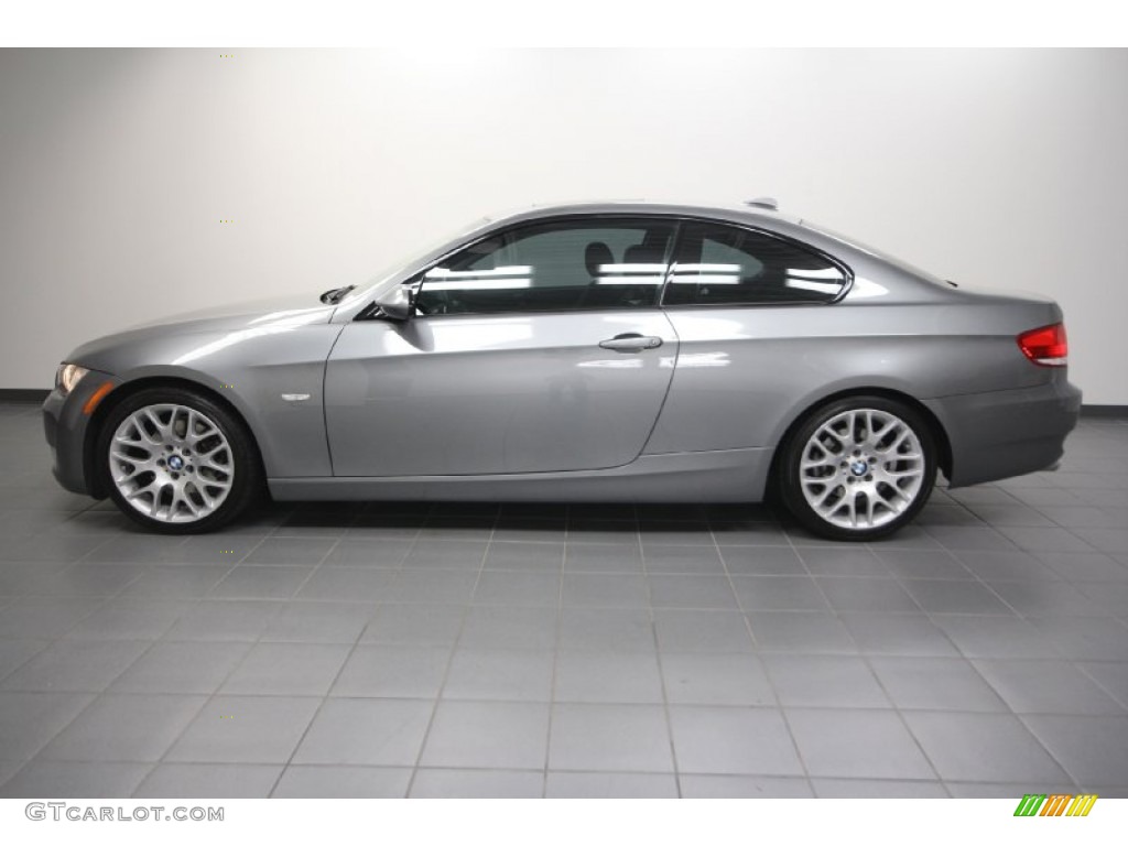2009 3 Series 328i Coupe - Space Grey Metallic / Black photo #2
