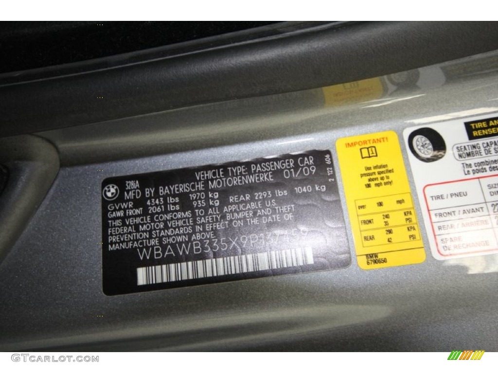 2009 3 Series 328i Coupe - Space Grey Metallic / Black photo #10
