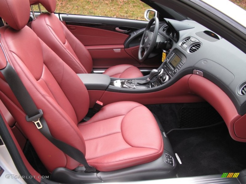 Red Interior 2008 Mercedes-Benz SL 550 Roadster Photo #61929460