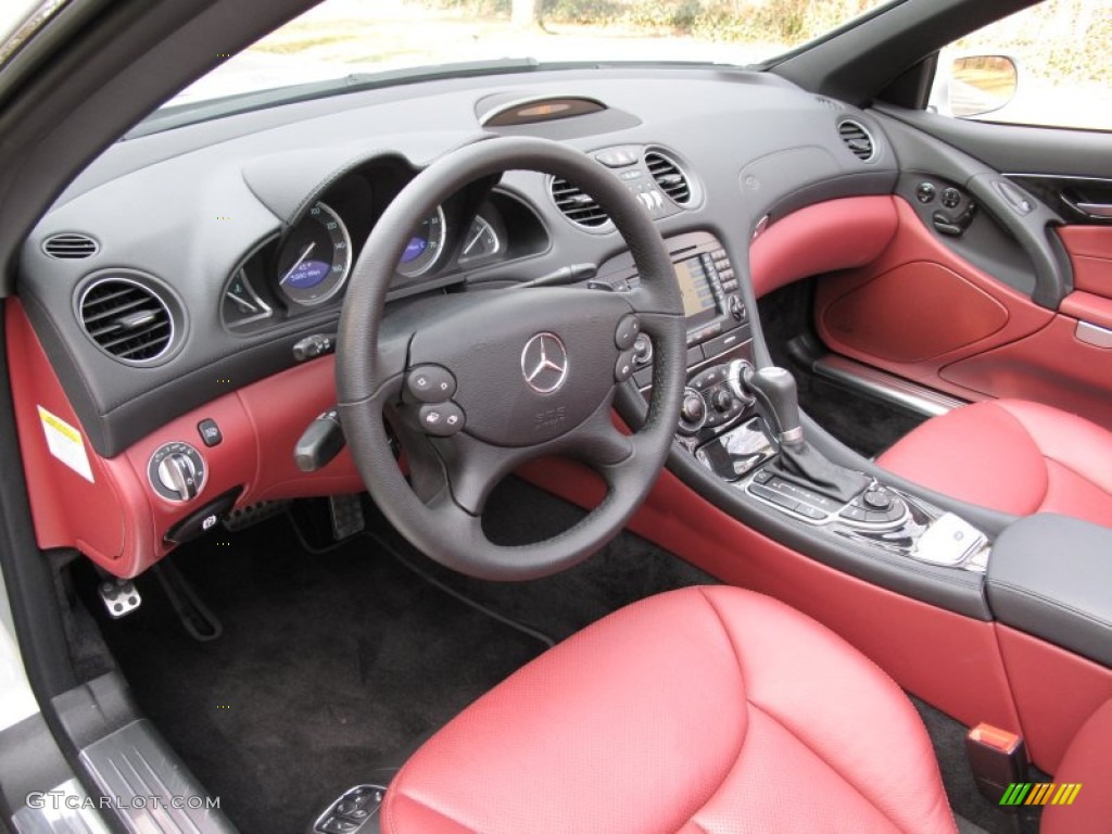 Red Interior 2008 Mercedes-Benz SL 550 Roadster Photo #61929488