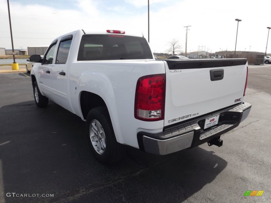 2012 Sierra 1500 SLE Crew Cab - Summit White / Very Dark Cashmere/Light Cashmere photo #7