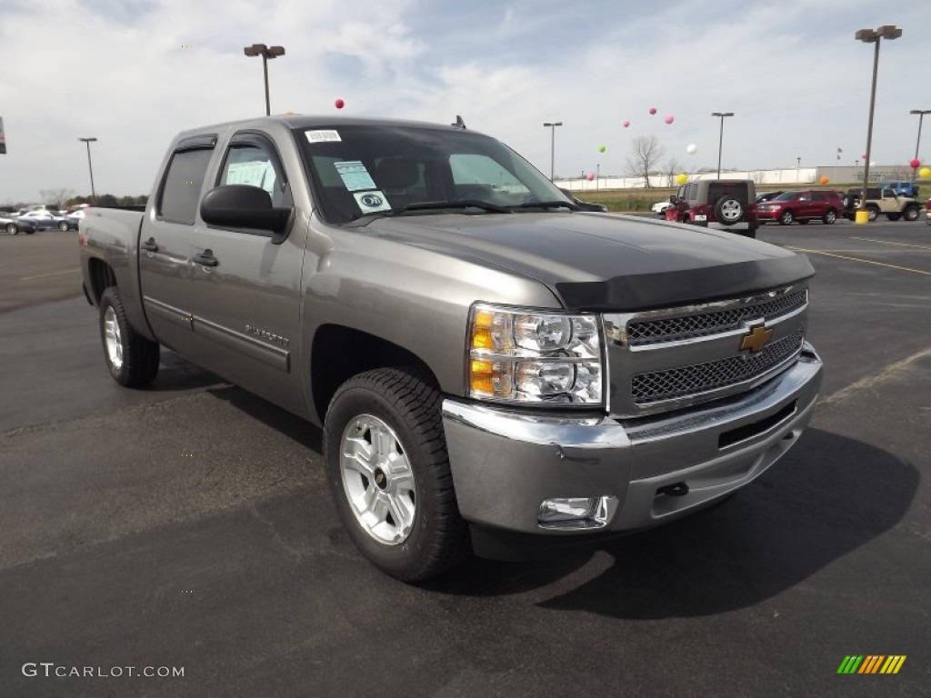 2012 Silverado 1500 LT Crew Cab 4x4 - Graystone Metallic / Light Titanium/Dark Titanium photo #3