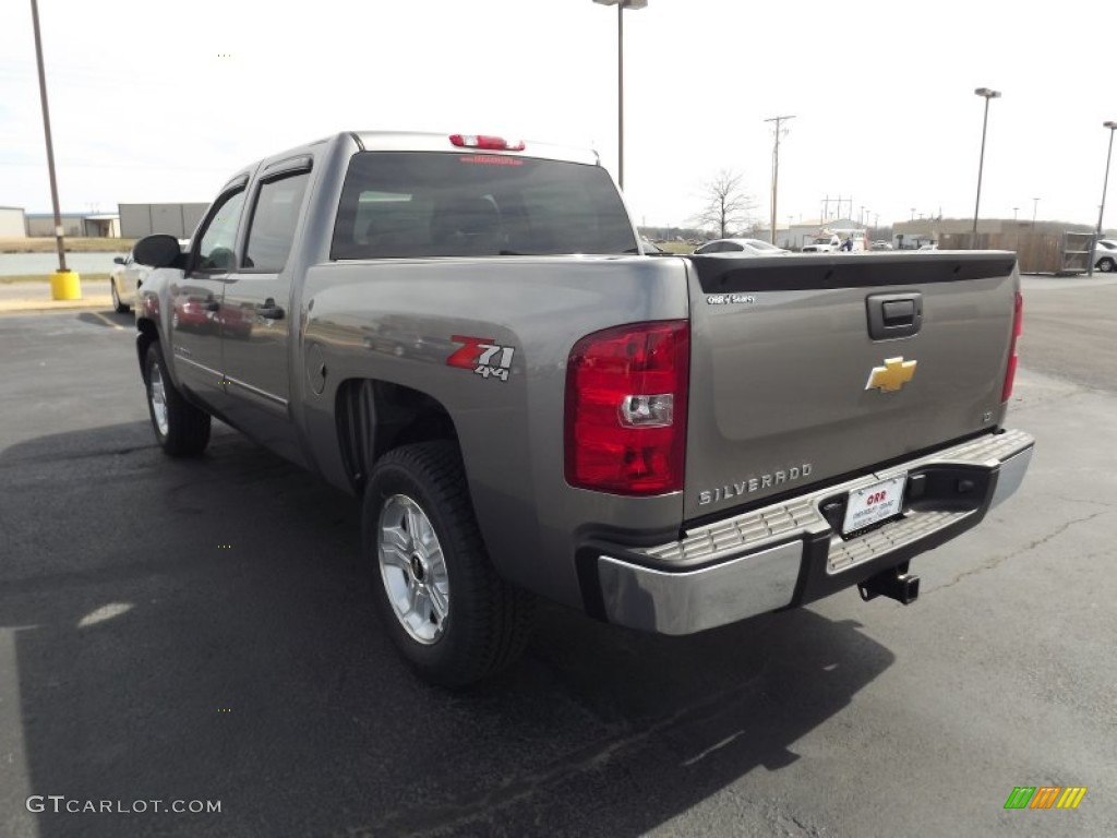 2012 Silverado 1500 LT Crew Cab 4x4 - Graystone Metallic / Light Titanium/Dark Titanium photo #7