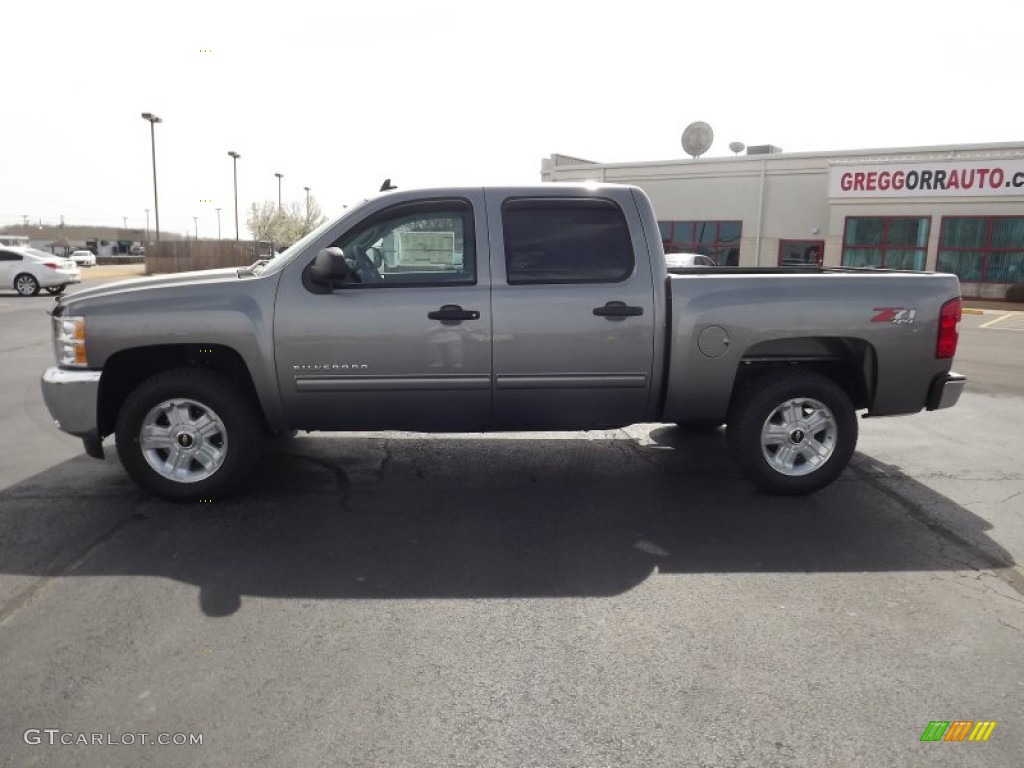 2012 Silverado 1500 LT Crew Cab 4x4 - Graystone Metallic / Light Titanium/Dark Titanium photo #8