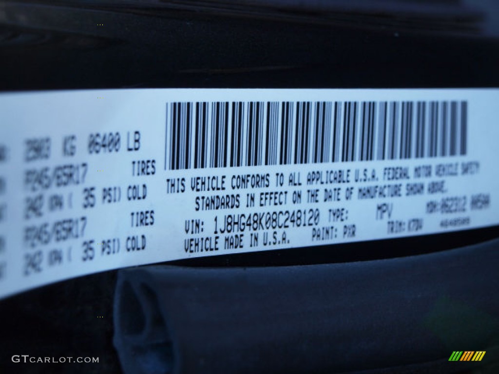 2008 Commander Color Code PXR for Brilliant Black Crystal Pearl Photo #61933604