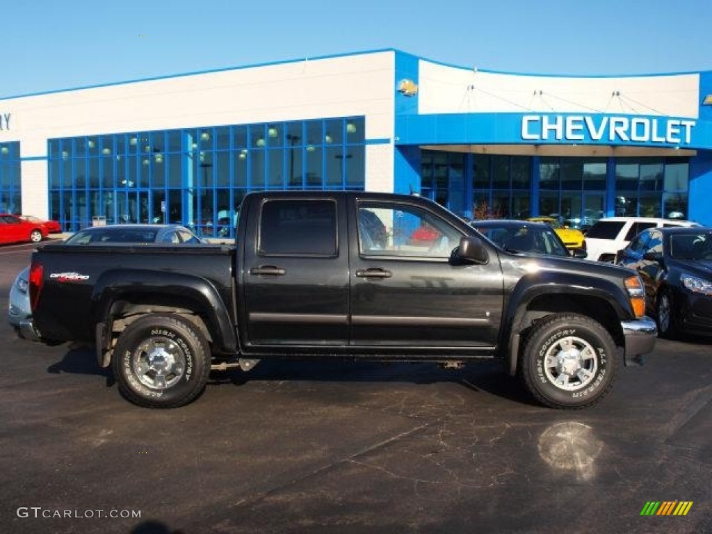 2008 Canyon SLE Crew Cab 4x4 - Carbon Black Metallic / Ebony photo #1