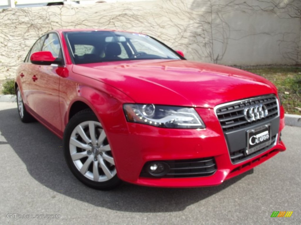 2010 A4 2.0T quattro Sedan - Brilliant Red / Black photo #1