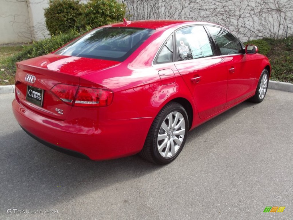 2010 A4 2.0T quattro Sedan - Brilliant Red / Black photo #3