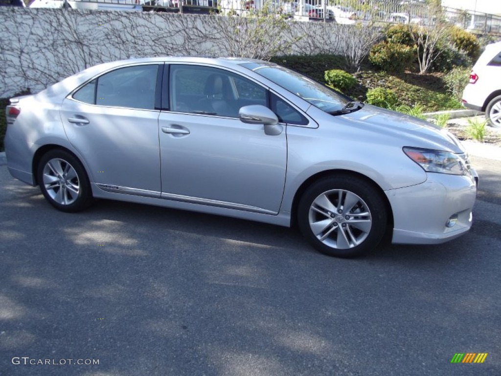 2010 HS 250h Hybrid Premium - Tungsten Silver Pearl / Black photo #2