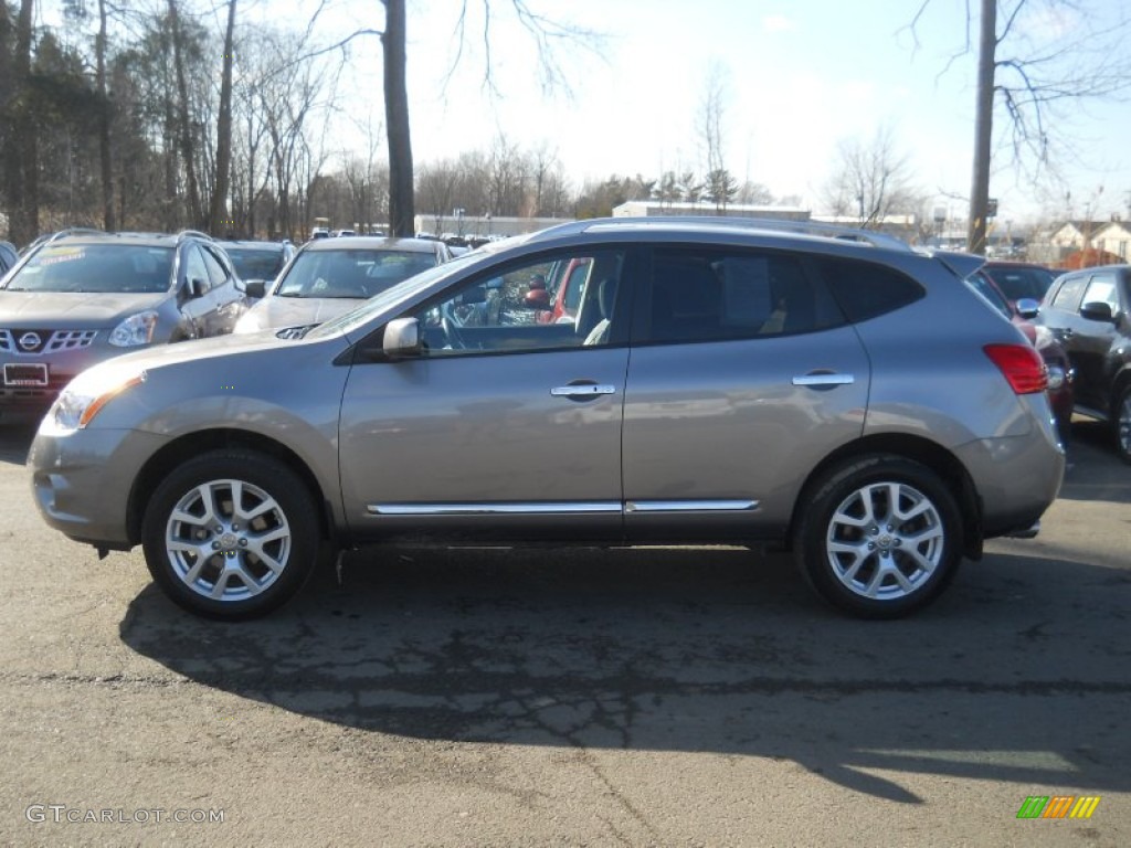 2011 Rogue SL AWD - Gotham Gray Metallic / Black photo #13