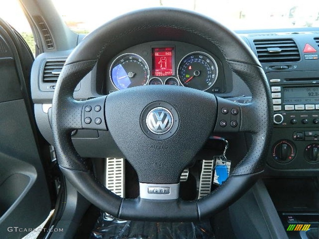 2008 Volkswagen GTI 2 Door Interlagos Plaid Cloth Steering Wheel Photo #61937627