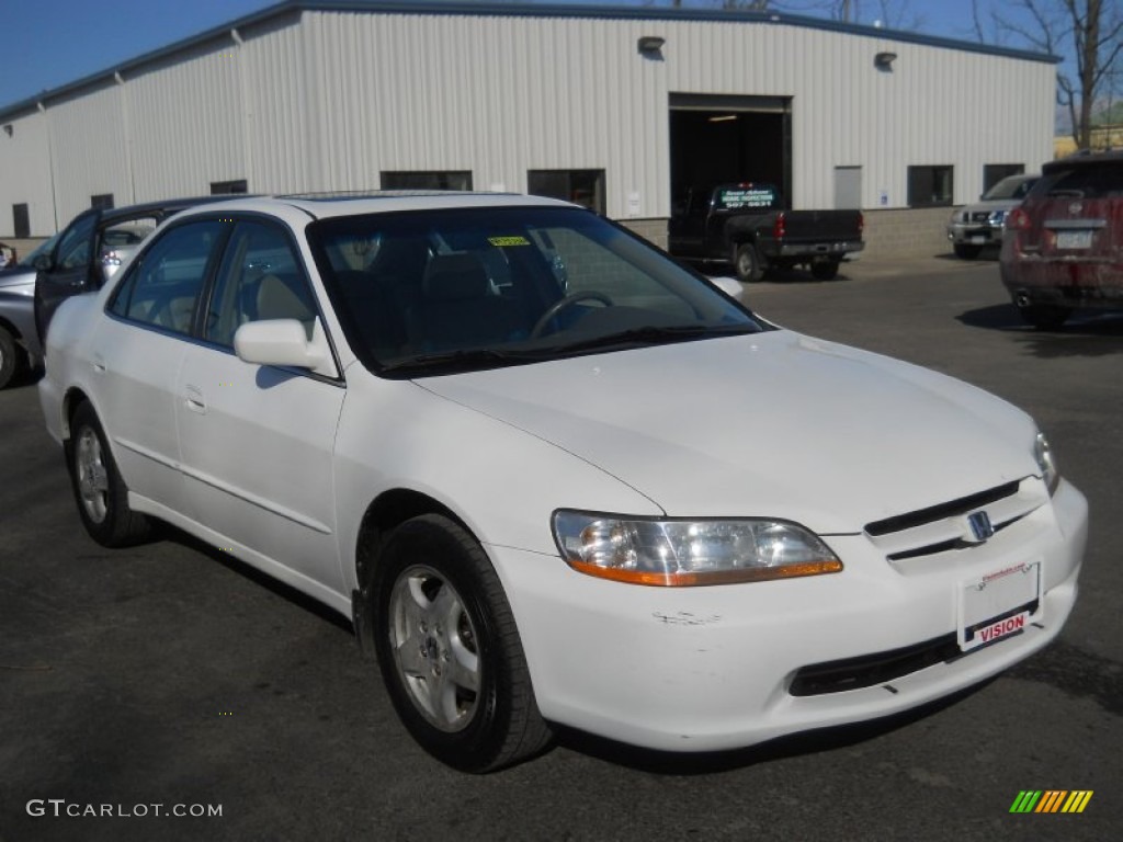 1998 Accord EX V6 Sedan - Taffeta White / Ivory photo #16