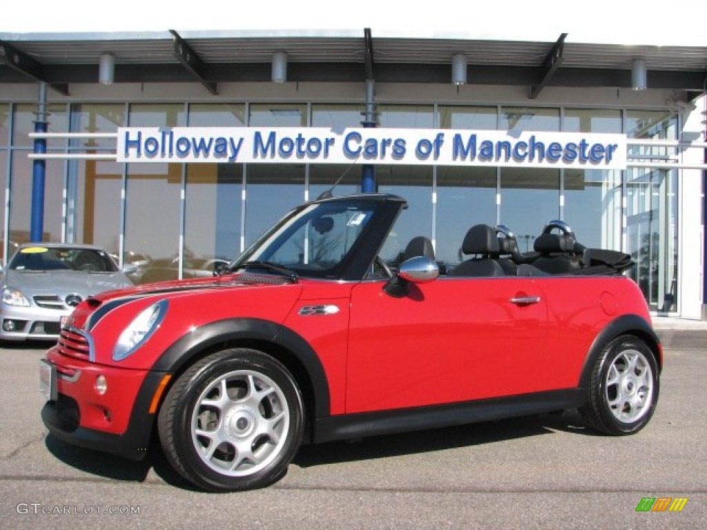 2006 Cooper S Convertible - Chili Red / Black/Panther Black photo #1