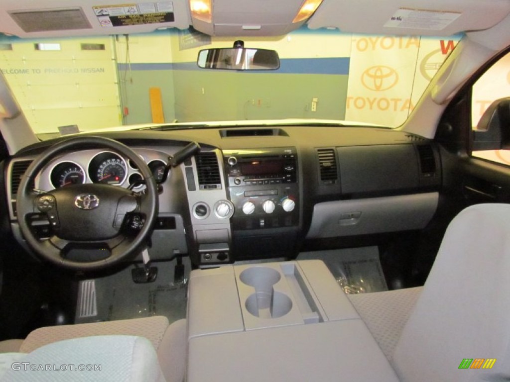 2010 Tundra SR5 Double Cab 4x4 - Super White / Graphite Gray photo #10