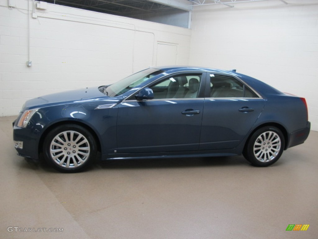 2010 CTS 4 3.6 AWD Sedan - Blue Diamond Tricoat / Light Titanium/Ebony photo #5