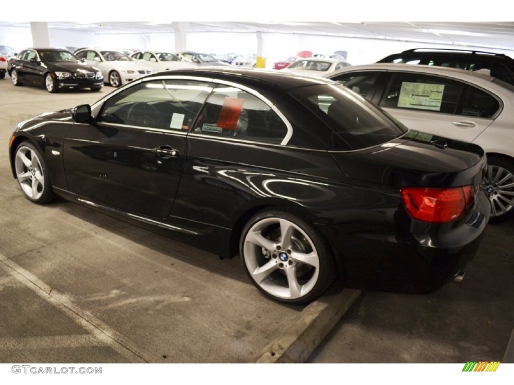 2012 3 Series 335i Convertible - Black Sapphire Metallic / Black photo #5