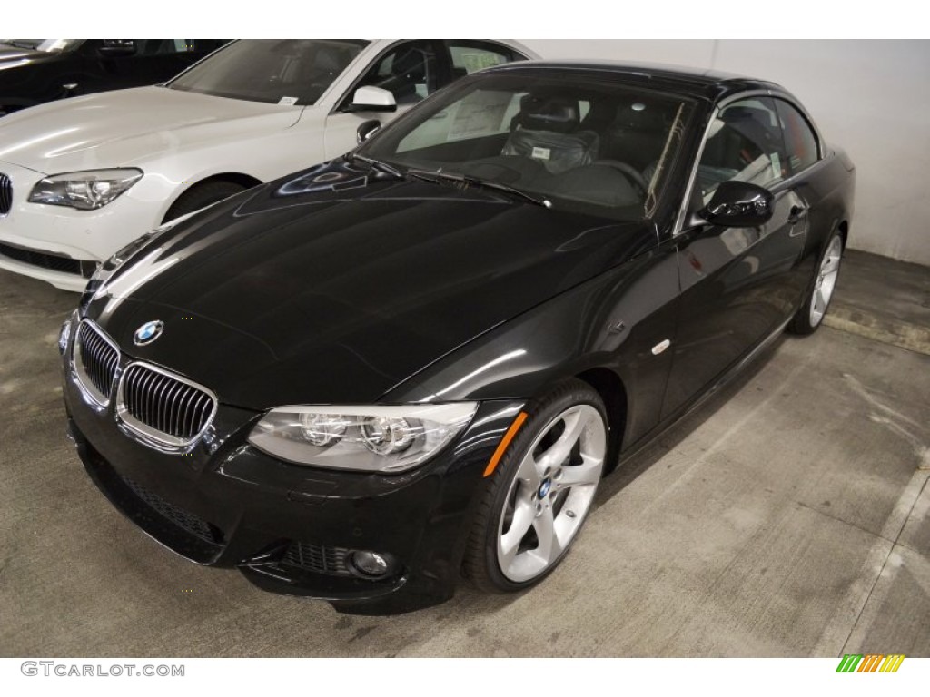 2012 3 Series 335i Convertible - Black Sapphire Metallic / Black photo #9