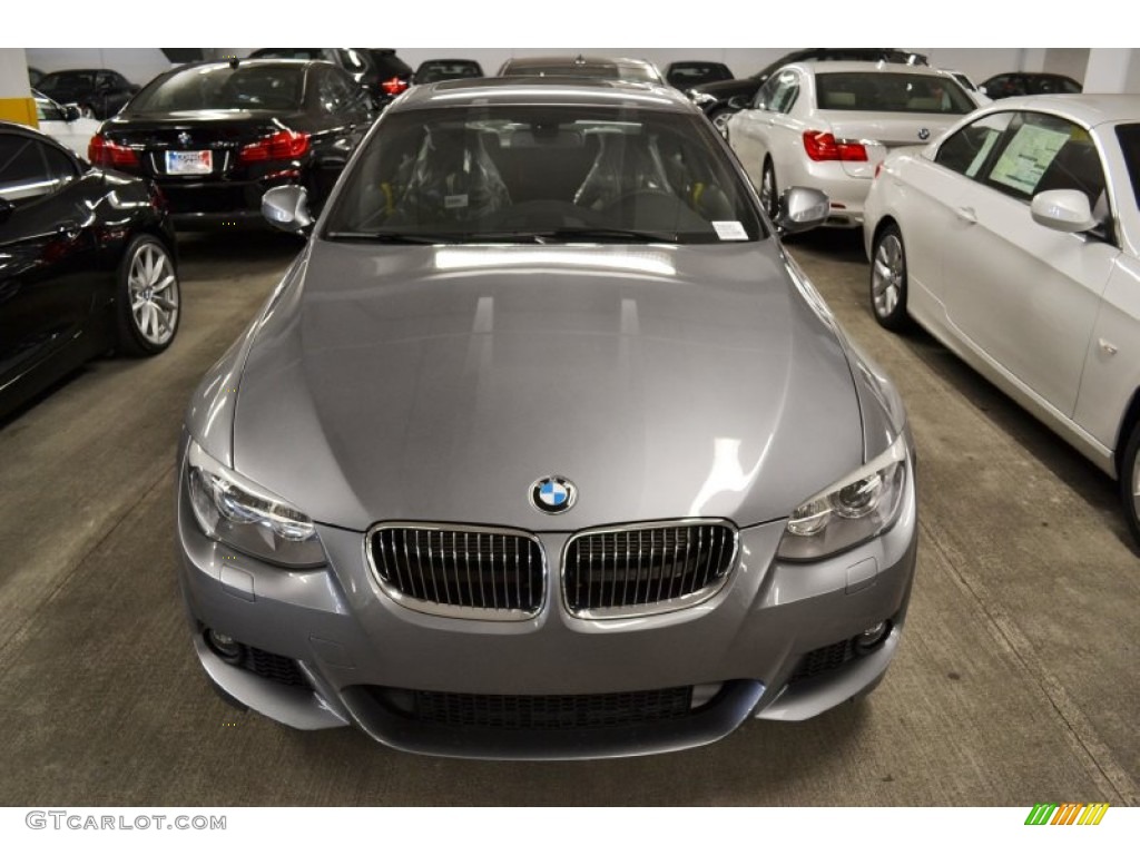 2012 3 Series 335i Coupe - Space Grey Metallic / Black photo #9