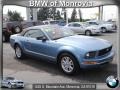 2007 Windveil Blue Metallic Ford Mustang V6 Deluxe Convertible  photo #1