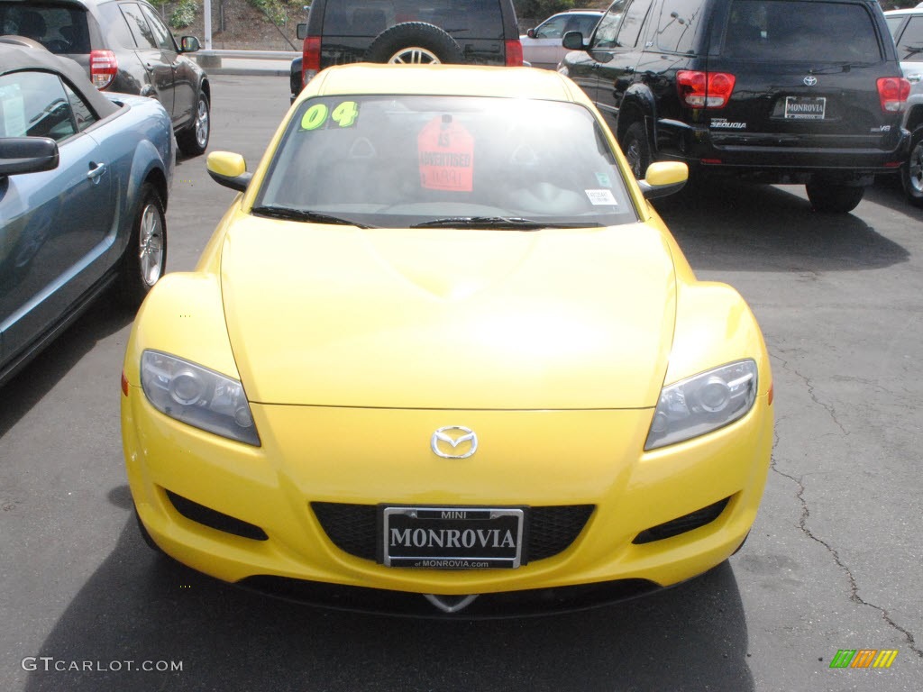 2004 RX-8 Sport - Lightning Yellow / Black photo #2
