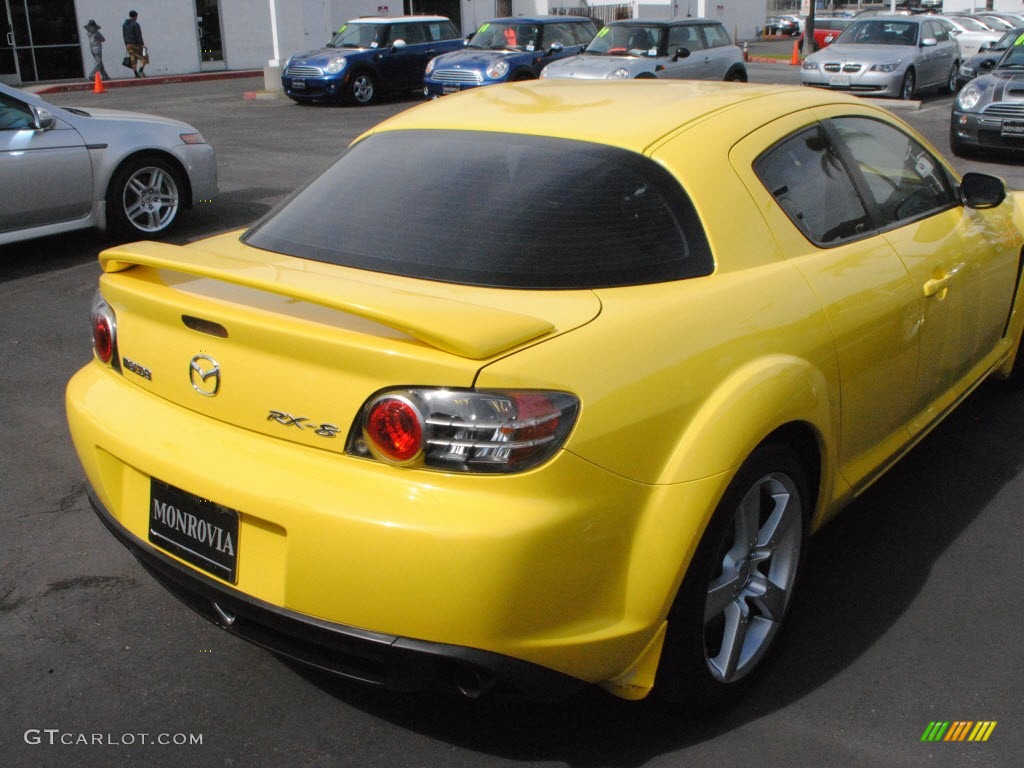 2004 RX-8 Sport - Lightning Yellow / Black photo #8