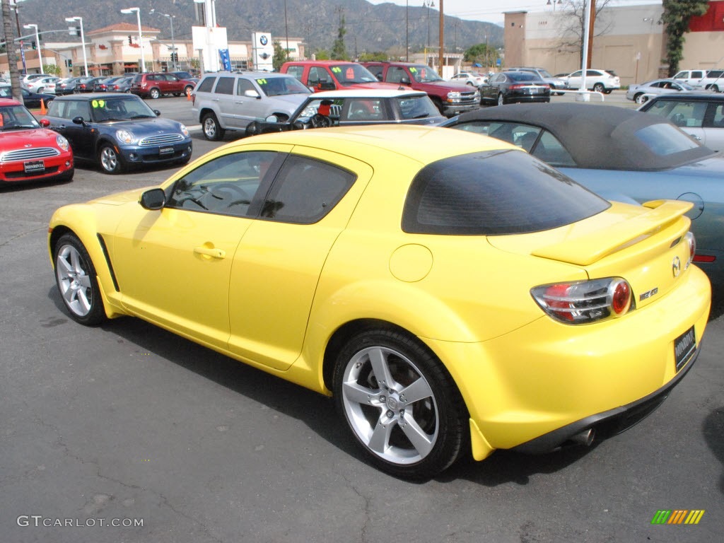 2004 RX-8 Sport - Lightning Yellow / Black photo #9