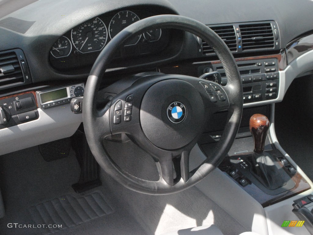 2002 3 Series 330i Coupe - Orient Blue Metallic / Grey photo #11