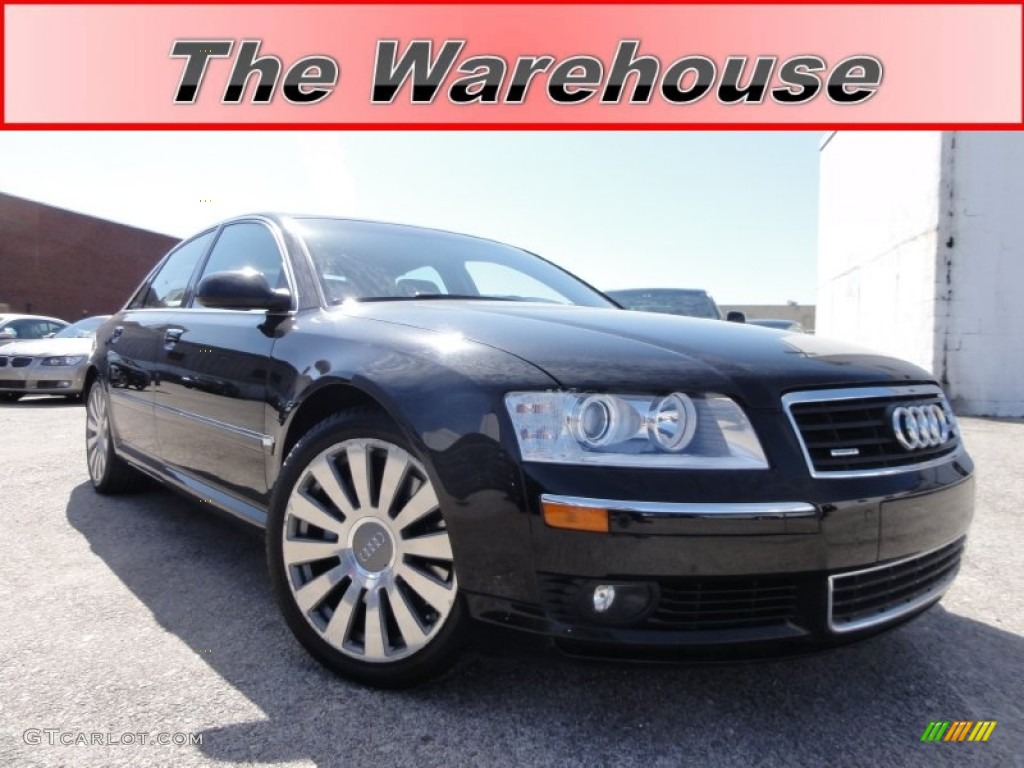 2005 A8 4.2 quattro - Brilliant Black / Black/Amaretto photo #1