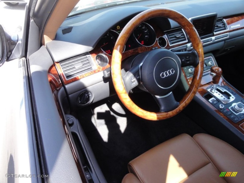 2005 A8 4.2 quattro - Brilliant Black / Black/Amaretto photo #13