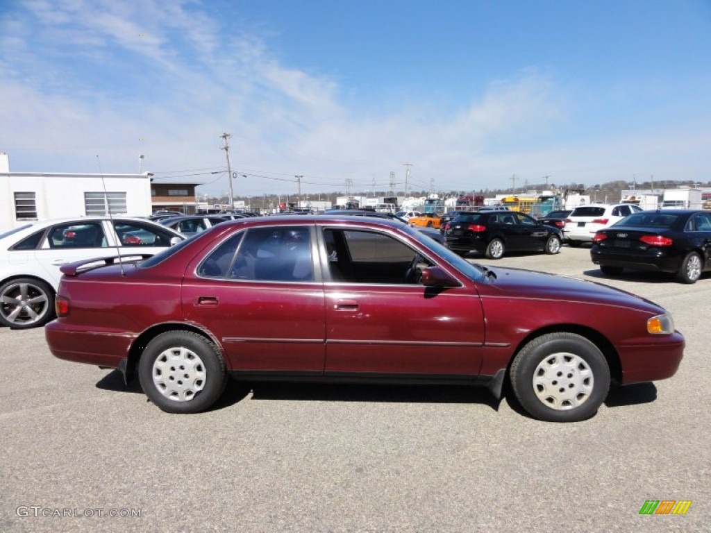 1996 Camry LE Sedan - Ruby Red Pearl / Beige photo #8